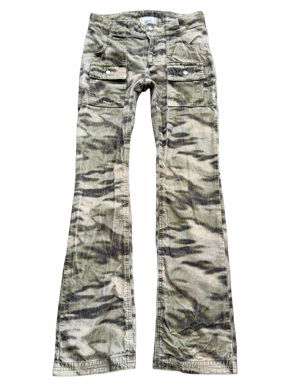 BDG Urban Outfitters Y2K Camo Cargo Pants Womens 2 Army Military Swag Baddie